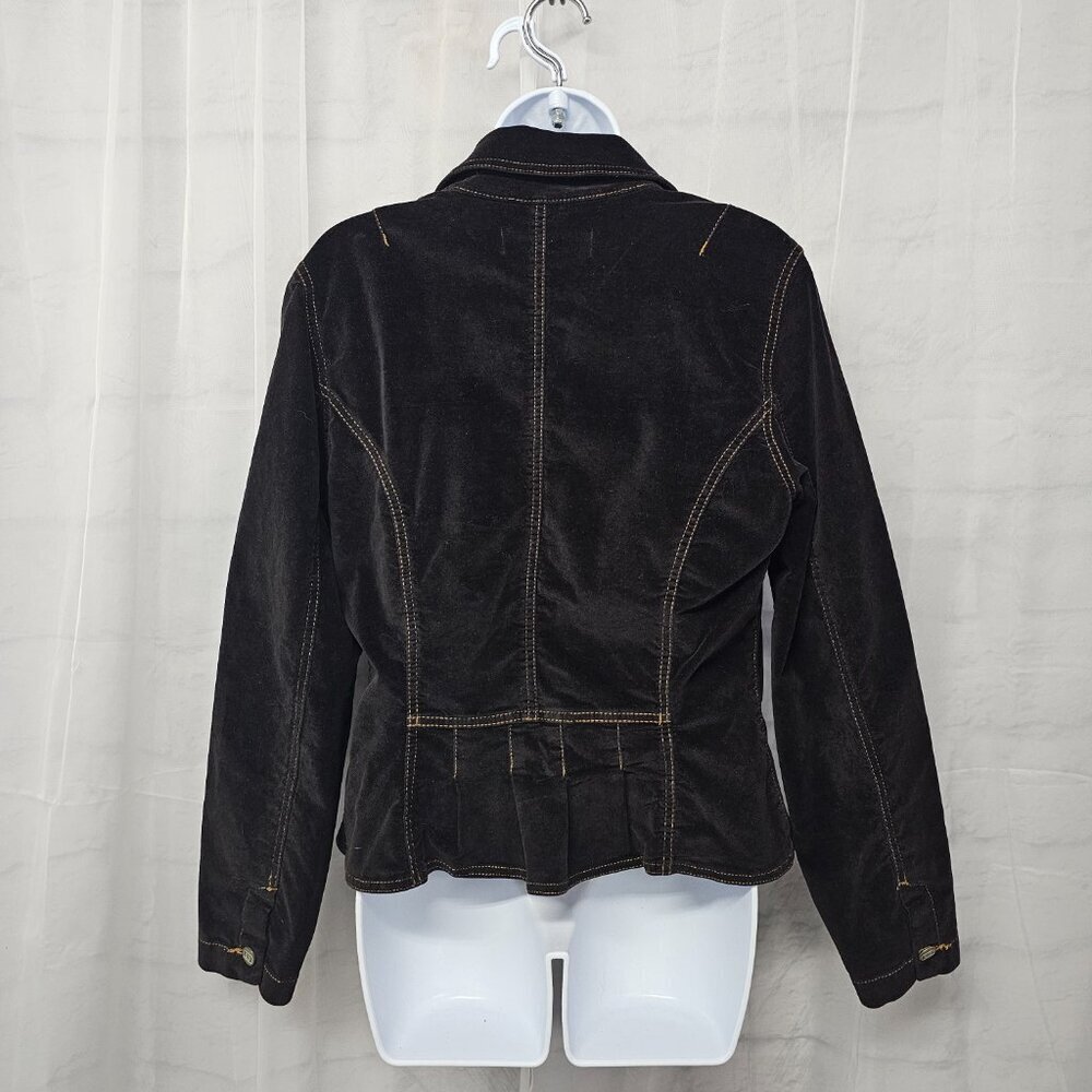 Vintage Bandolino Velvet Jacket Brown Retro Boho Western Y2K L - Picture 6 of 12